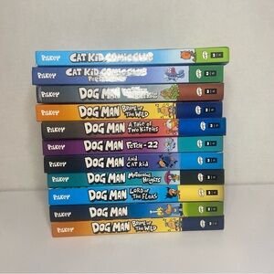 Dav Pilkey Dog Man & Cat Kid Lot of 11 Books